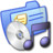 Folder Blue Music 1 Icon